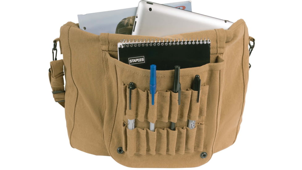 Rothco Vintage Canvas Paratrooper Bag, Coyote Brown, 91280-CoyoteBrown