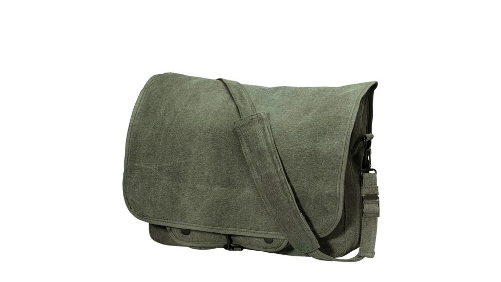 Rothco Vintage Canvas Paratrooper Bag, Vintage Olive Drab, 9128-VintageOliveDrab