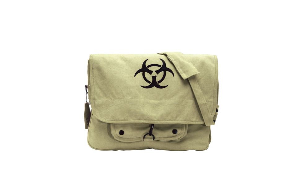 Rothco Vintage Canvas Paratrooper Bag w/ Bio-Hazard Symbol, 9139