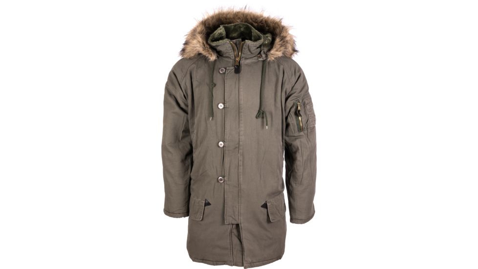 Rothco Vintage N-3B Parka, Olive Drab, M, 9467-OliveDrab-M