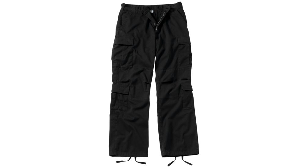 Rothco Vintage Paratrooper Fatigue Pants, Black, Extra Small, 2986-Black-XS
