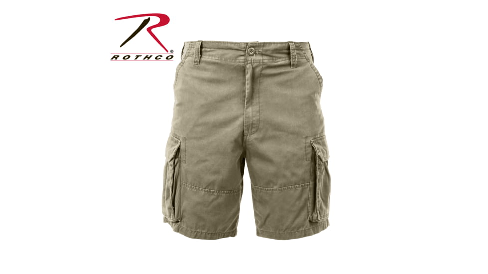 Rothco Vintage Solid Paratrooper Cargo Short, Khaki, 4XL, 2173-Khaki-4XL