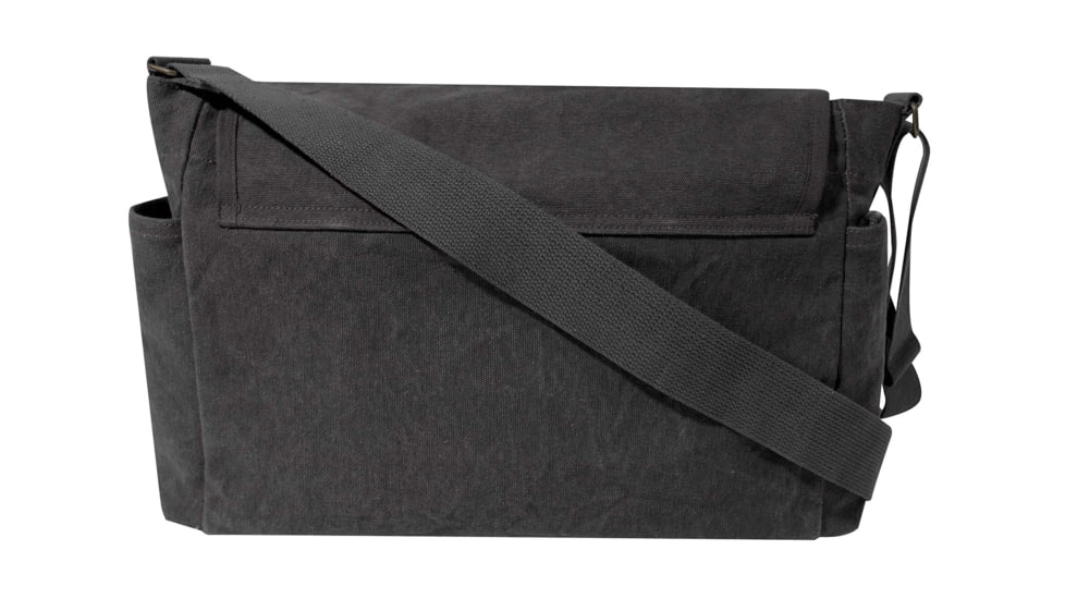 Rothco Vintage Unwashed Canvas Messenger Bag, Charcoal Grey, 91180