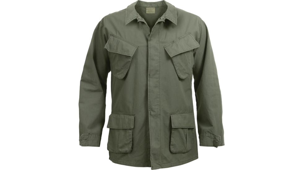 Rothco Vintage Vietnam Fatigue Shirt Rip-Stop, Olive Drab, 4XL, 4693