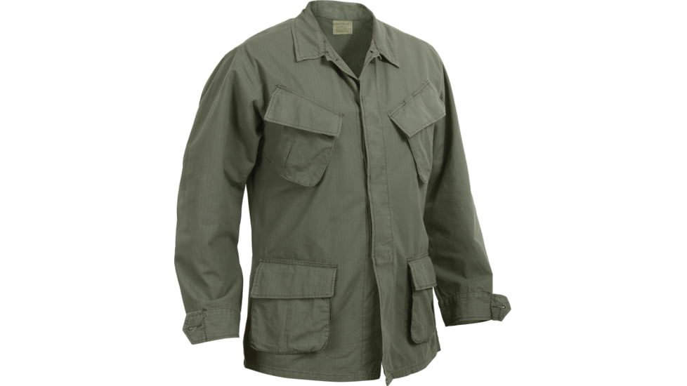 Rothco Vintage Vietnam Fatigue Shirt Rip-Stop, Olive Drab, 4XL, 4693