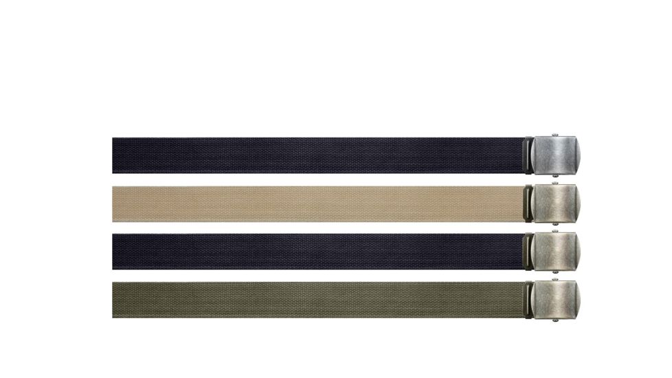 Rothco Vintage Web Belt w/ Roller Buckle, Black, 4470-Black-Black