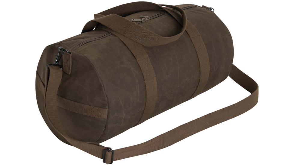 Rothco Waxed Canvas Shoulder Duffle Bag - 19 Inch, Brown, 2416-Brown