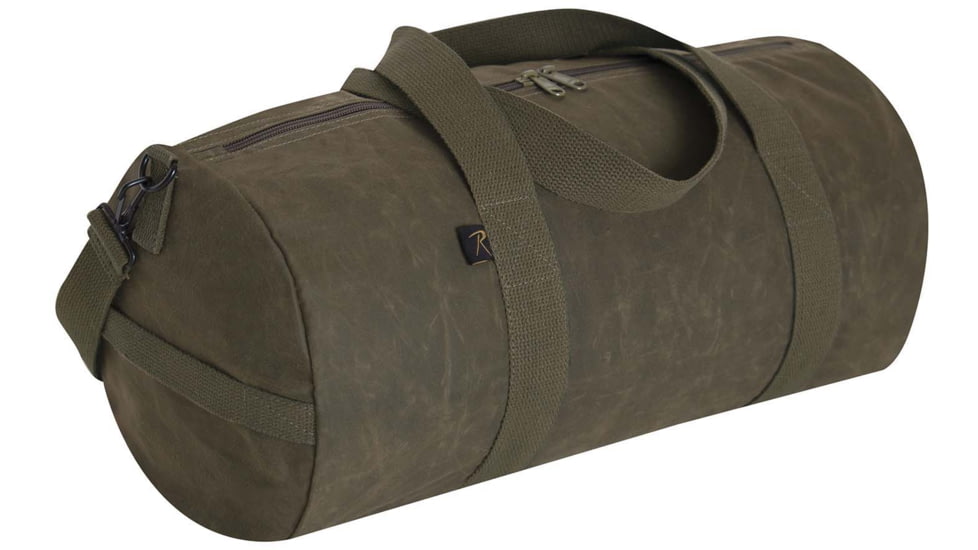 Rothco Waxed Canvas Shoulder Duffle Bag - 19 Inch, Olive Drab, 2416-OliveDrab
