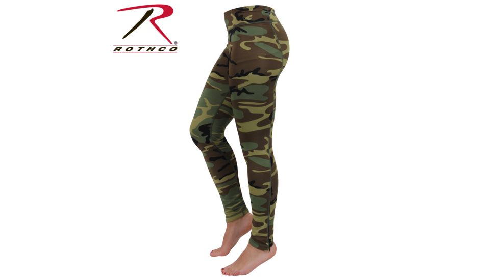 Rothco Womens Camo Performance Leggings, Woodland Camo, Extra Small, 44090-WoodlandCamo-XS