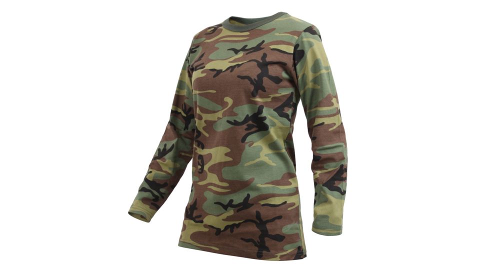 Rothco Womens Long Sleeve Camo T-Shirt, L, 3678-L