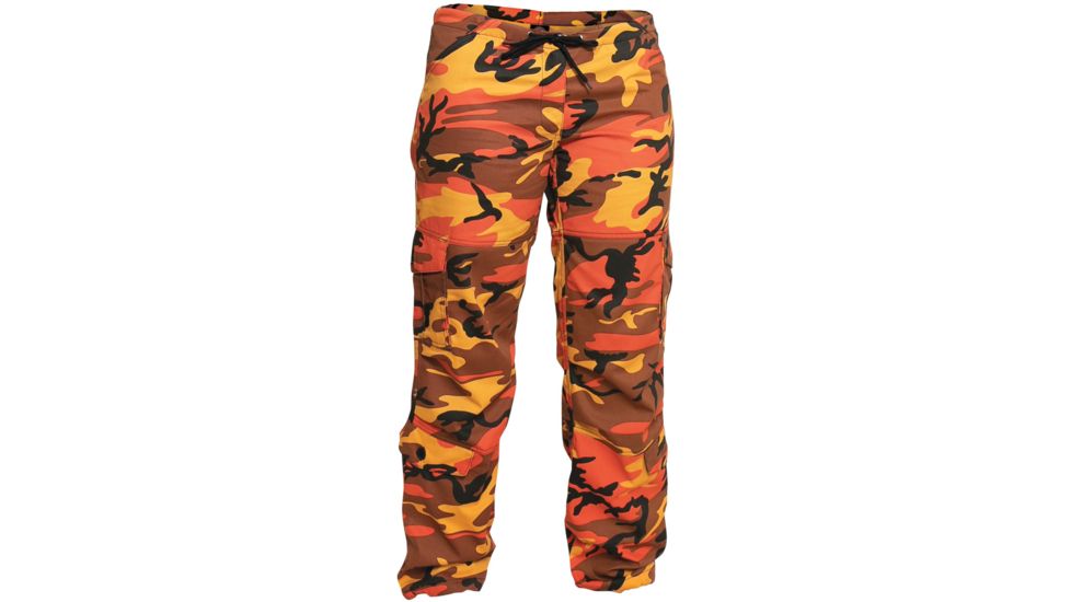 Rothco Paratrooper Colored Camo Fatigues - Women's, Savage Orange Camo, Small, 3784-SavageOrangeCamo-S