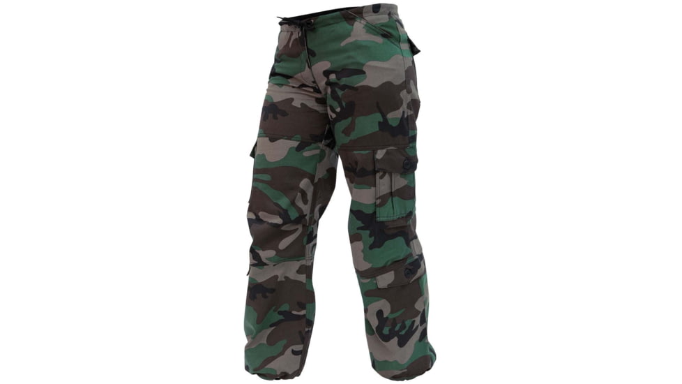 Rothco Womens Unwashed Camo Paratrooper Fatigue Pants, Extra Small, 3833-XS