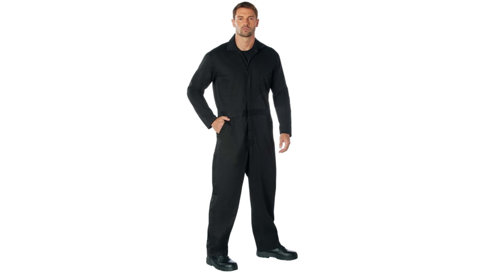 Rothco Workwear Coverall, Black, Small, 10485-Black-S
