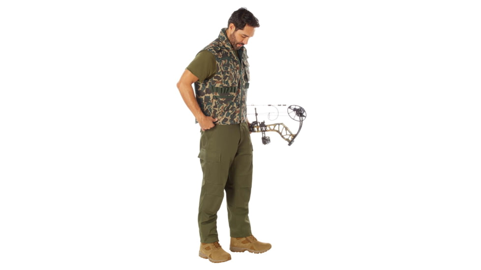 Rothco X Bear Archery Fred Camo Ranger Vest, Camo, Small, 613902036154