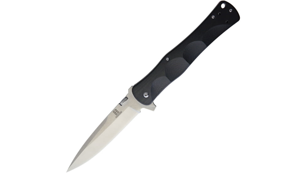 Rough Rider Linerlock G10 Folding Knife, 4.88in Satin SS Blade, Black G10 Handle, Thumb Stud, Pocket Clip, K1910