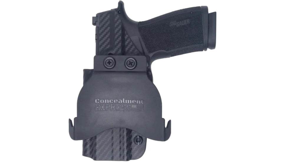 Rounded by Concealment Express OWB Paddle Kydex Holster SIG Sauer P365 X-Macro, Right Hand, Carbon Fiber Black, SSR-P365X-CF-RH-OWDL