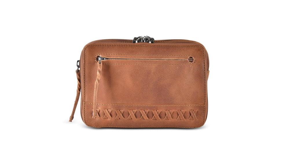 Rounded Concealed Carry Kailey Leather Purse Pack By Lady Conceal, LCL-121-PRP-WS-SND