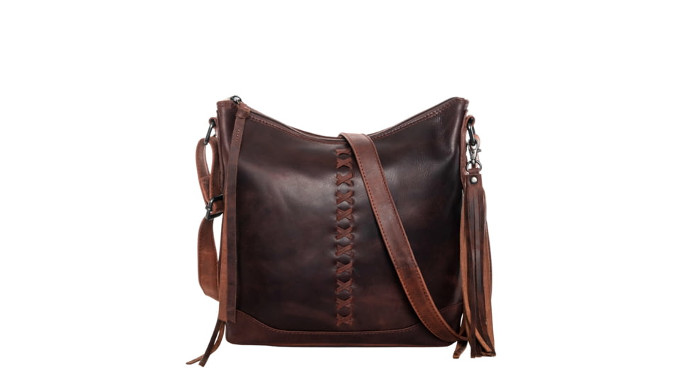 Rounded Concealed Carry Purse Blake Leather Crossbody By Lady Conceal, LCL-110-CRS-CRM