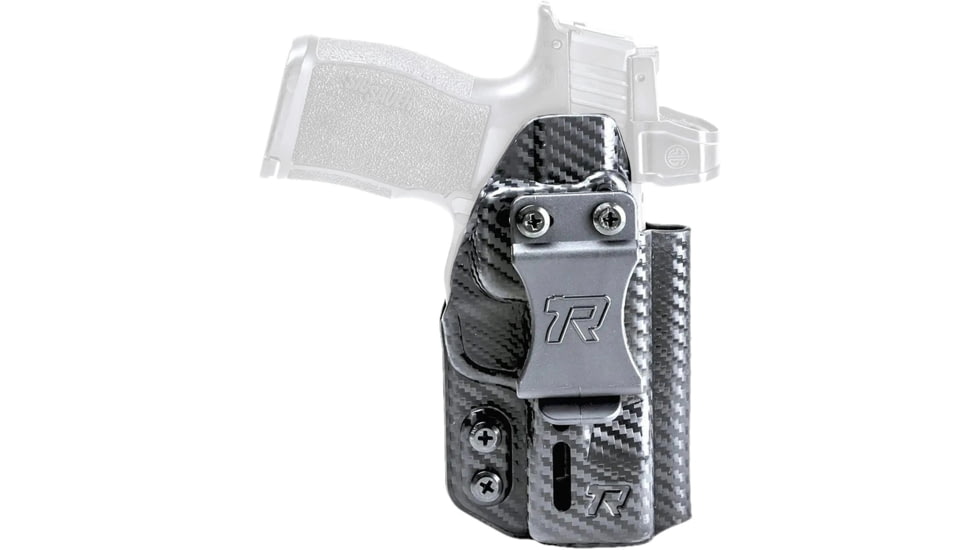 Rounded Gear Druid IWB/OWB Black Carbon Fiber Kydex Fits Sig P320 Ambidextrous, RGDRUIDSIGP320CFAMBI