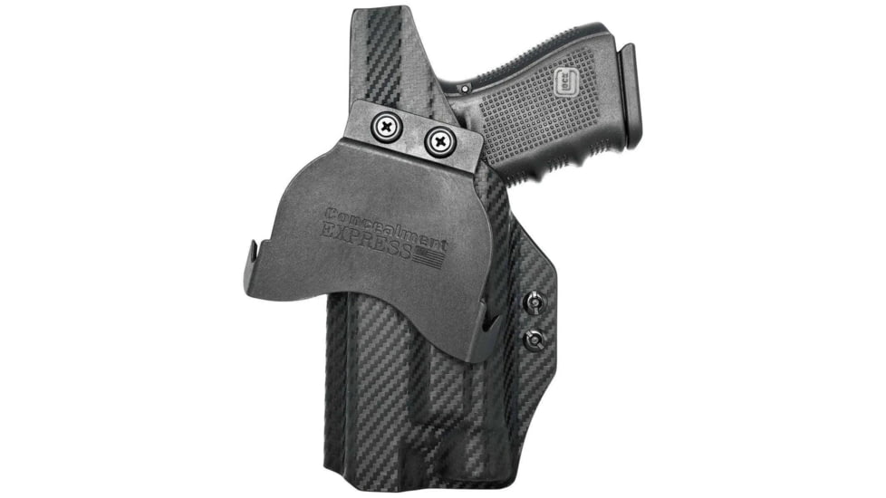 Rounded Glock 17 19 19X 22 23 31 32 34 35 45 Gen 1-5 With Tlr-1 Owb Kydex Paddle Holster, GLK-1917TLR1-CF-LH-OWBPDL