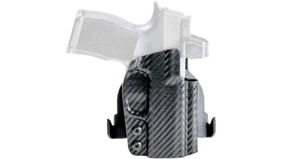 Rounded OWB Kydex Holster for IWI Jericho Enhanced, Right Hand, Carbon Fiber Black, IWI-JRO2-CF-RH-OWBPDL