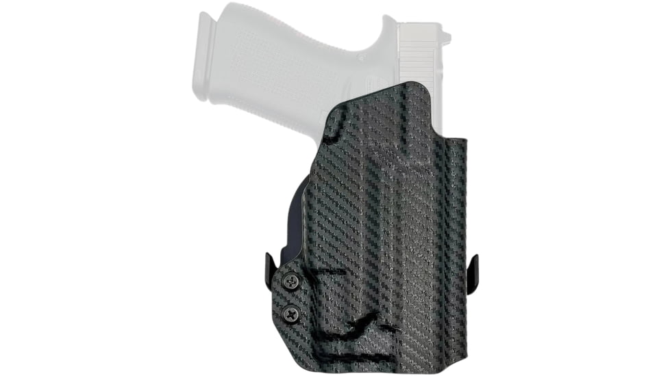Rounded GLKG4348TLR7CFRHOWBPDL Paddle Holster OWB Black Carbon Fiber Kydex