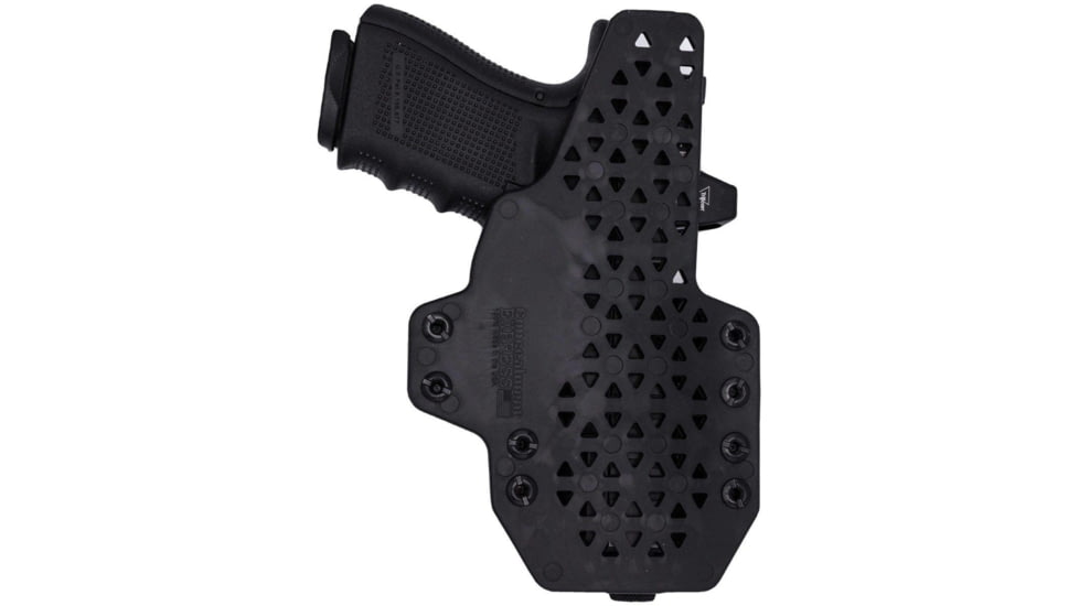 Rounded Tuckable KYDEX Armaloy Hybrid Holster, VP9, Left Hand, Black, HKH-VP9-BK-LH-STPOLY
