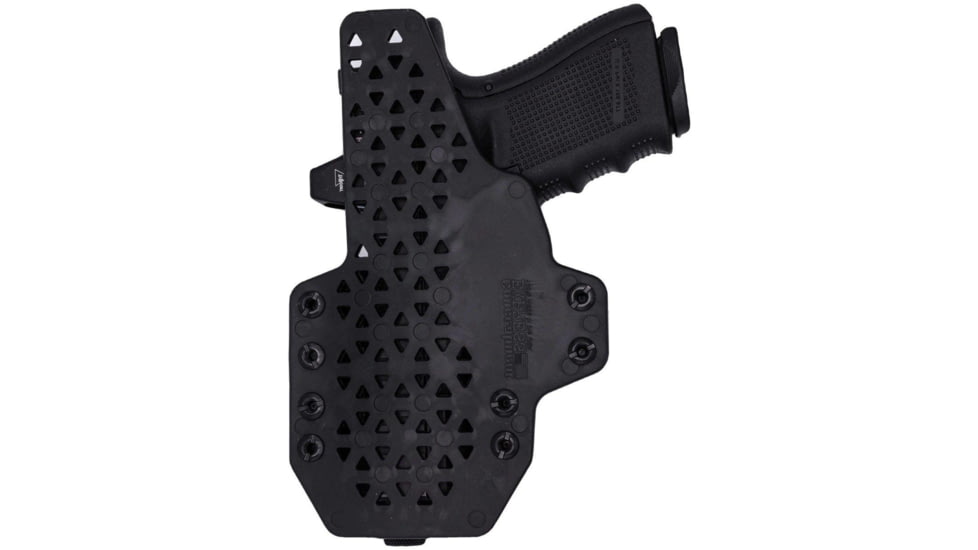 Rounded Tuckable KYDEX Armaloy Hybrid Holster, VP9, Right Hand, Black, HKH-VP9-BK-RH-STPOLY