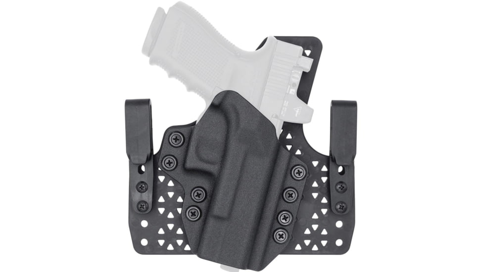 Rounded Wide KYDEX Armaloy Hybrid Holster for Canik TP9SA, Left Hand, Black, CNK-TP9SA-BK-LH-WDPOLY