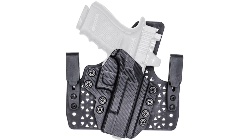 Rounded Wide KYDEX Armaloy Hybrid Holster for Canik TP9SA, Left Hand, Carbon Fiber Black, CNK-TP9SA-CF-LH-WDPOLY