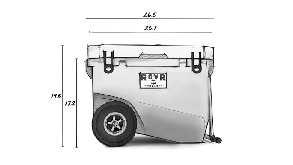RovR Products RollR 60 Cooler w/ Wagon Bin, Moss, 852490007713