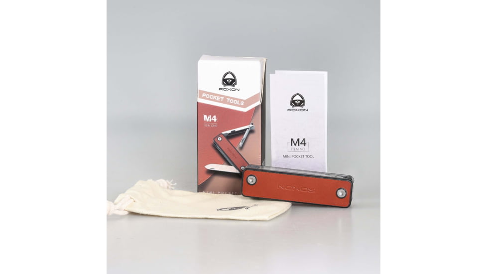 ROXON Mini M4 Multi-Tool, 2.88in Closed, Brown Leather Handle, M4