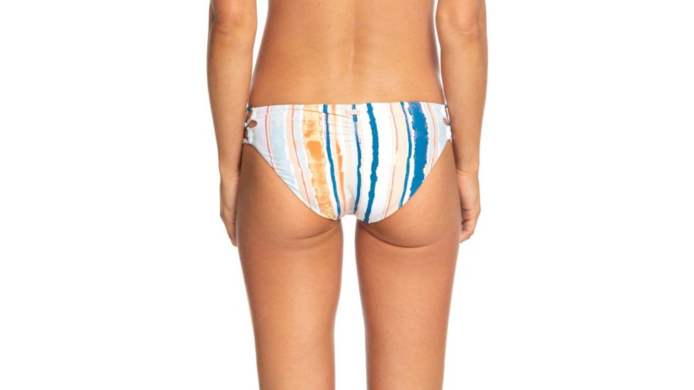 Roxy Beach Classics Full Bikini Bottoms - Womens, Bright White River, Small, ERJX403754-WBB4-S