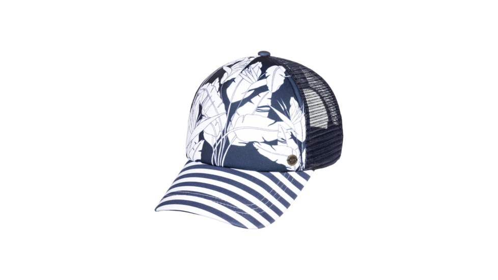 Roxy Beautiful Morning Trucker Hat - Womens, Mood Indigo Flying F, One Size, ERJHA03678-BSP7-
