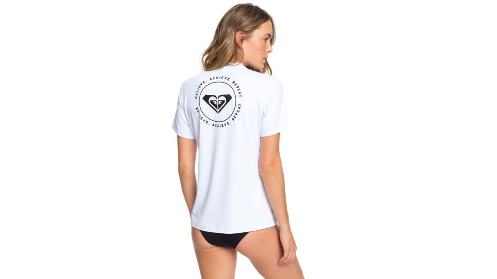 Roxy Enjoy Waves Ss Lycra - Womens, Bright White, Small, ERJWR03254-WBB0-S