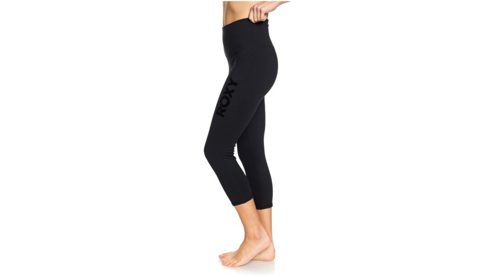 Roxy Lonely Baby Capri Sports Leggings - Womens, Anthracite, Large, ERJWP03028-KVJ0-L