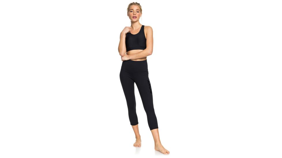 Roxy Lonely Baby Capri Sports Leggings - Women's, Anthracite, Large, ERJWP03028-KVJ0-L