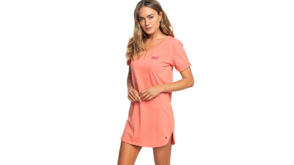 Roxy Pacific Groove Short Sleeve T-Shirt Dress - Womens, Lantana, Small, ERJKD03256-MJM0-S