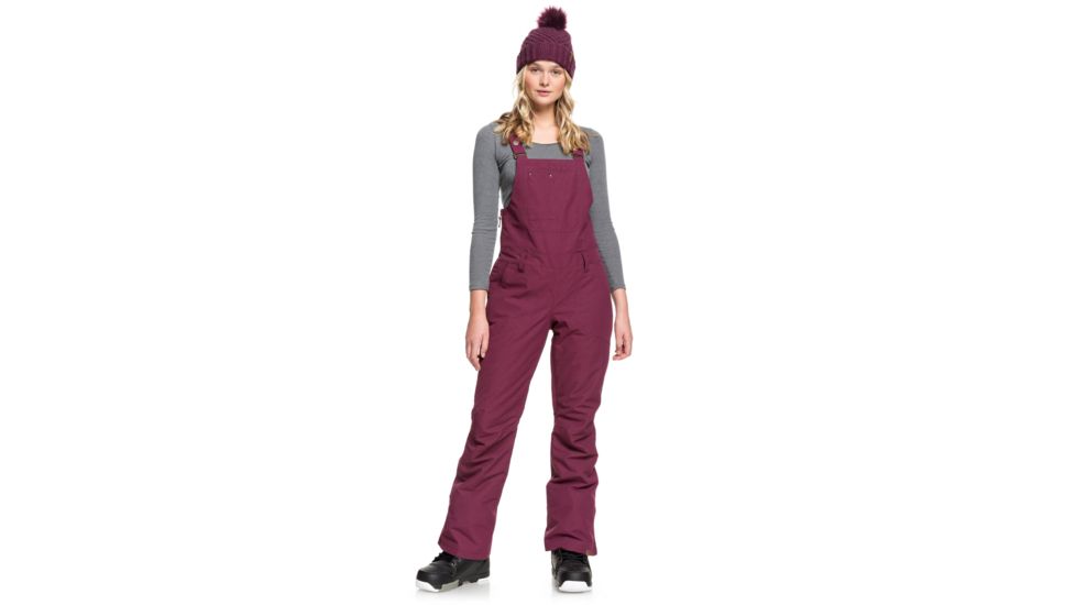 Roxy Rideout Bib Pants - Womens, Grape Wine, Small, ERJTP03084-PSF0-S