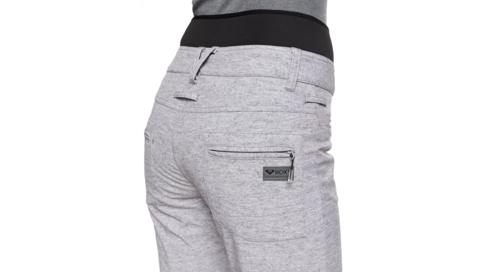 Roxy Rising High Pants - Womens, Heather Grey, Small, ERJTP03085-SJEH-S