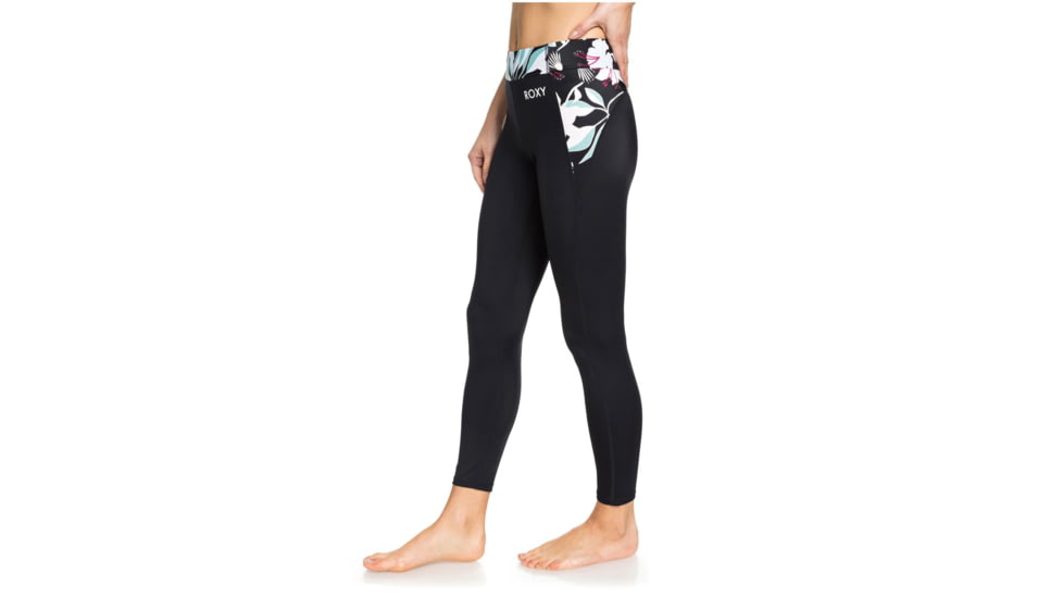 Roxy Take Me To The Beach 7/8 Fitness Leggings - Women's, True Black Story Of, Small, ERJNP03282-XKKW-S