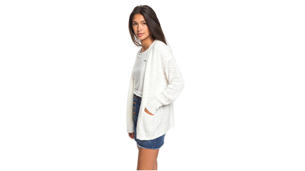 Roxy Valley Shades Cardigan - Women's, Snow White, Medium, ERJSW03391-WBK0-M