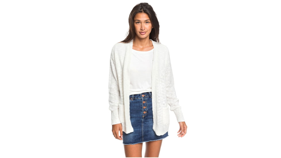 Roxy Valley Shades Cardigan - Womens, Snow White, Medium, ERJSW03391-WBK0-M