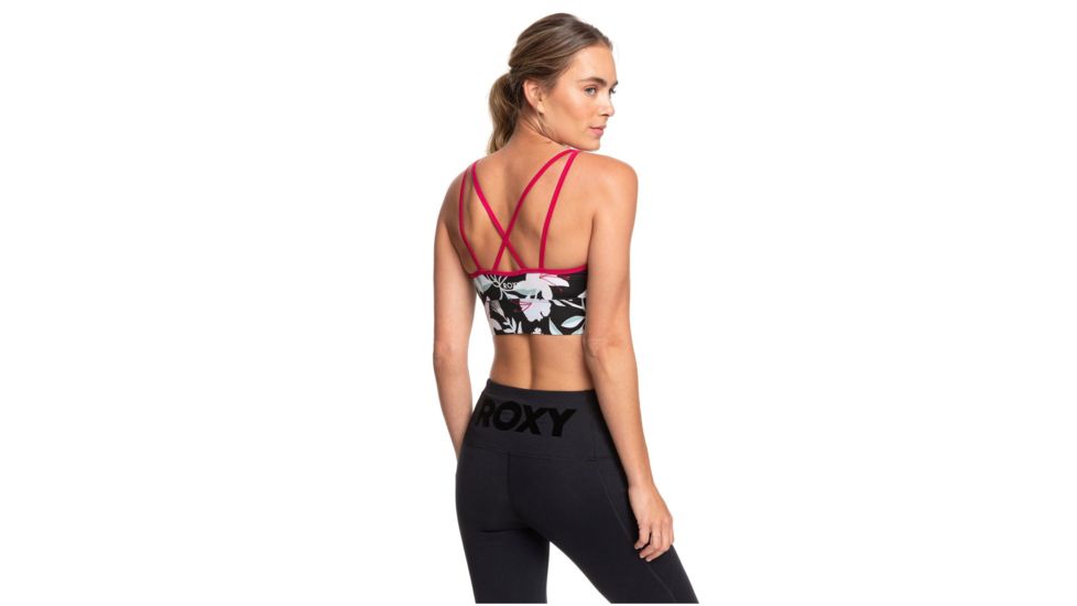 Roxy Welcome To Accapulco Medium Support Sports Bra - Women's, True Black Story Of, Medium, ERJKT03619-XKKW-M