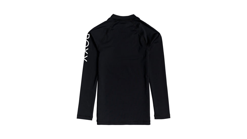 Roxy Whole Hearted Long Sleeve Rashguard - Girl's, Anthracite, 10/Medium, ERGWR03182-KVJ0-10/M