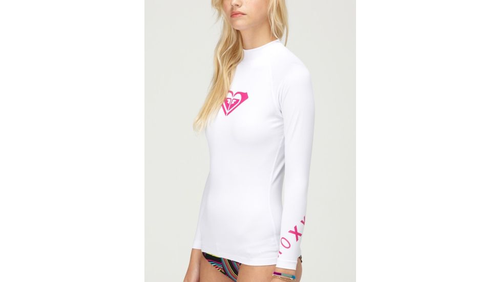 Roxy Whole Hearted Ls - Womens, White, Medium, ERJWR03221-WBB0-M