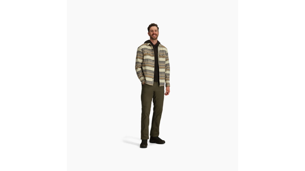 Royal Robbins Clouds Rest Hemp Long SLeeve - Mens, Bistre Pacific Crest Stripe, Medium, Y12600123-224RR-M