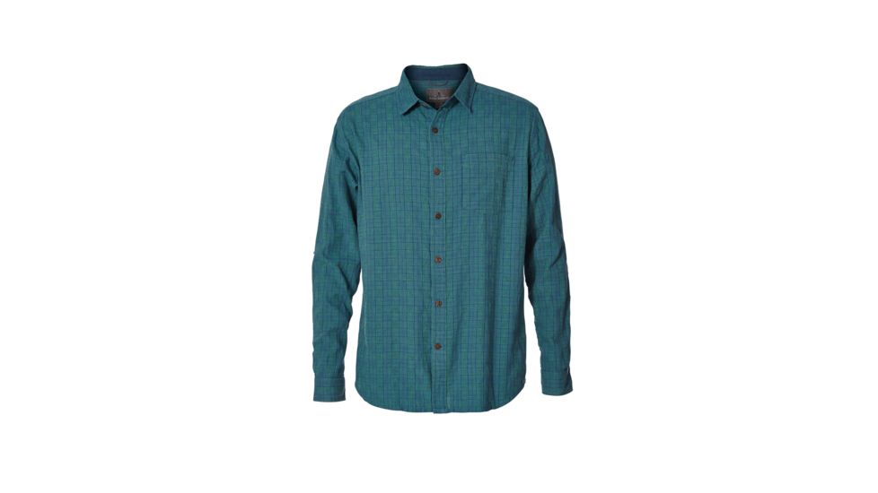 Royal Robbins Cool Mesh Plaid Men's Long Sleeve Shirt, Bluestone, M 72214-BLUE STONE-M