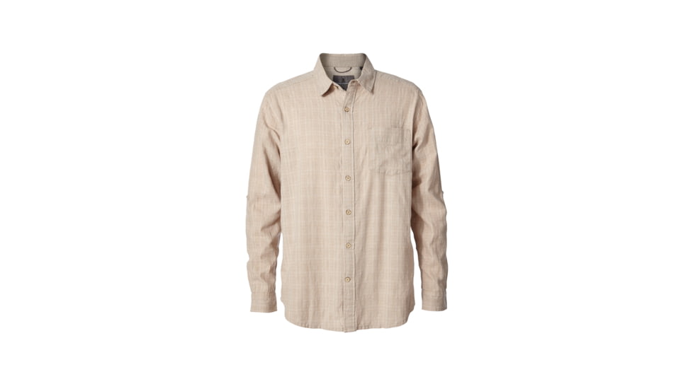 Royal Robbins Cool Mesh Plaid Men's Long Sleeve Shirt, Soapstone, L 72214-SOAPSTONE-L