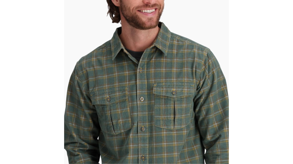 Royal Robbins Covert Cord Organic Cotton Long Sleeve - Mens, Arctic Sea Pioneer Pld, Extra Large, Y722019321XL